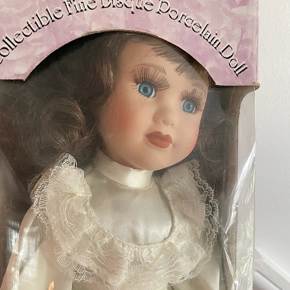 UNOPENED Collectible Fine Bisque Porcelain Doll - Picture 6 of 6
